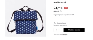 Mochila azul y blanco de Surkana por 24.99€