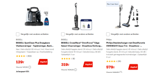 Tot 30% korting op vloer-en vlekkenreinigers, van bv Bissell, Ryer en Karcher bij Bol