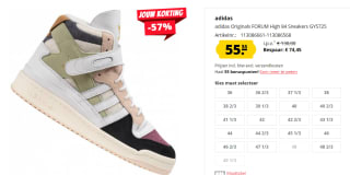 adidas Forum 84 Hi sneakers voor €55,55 bij Sport Korting