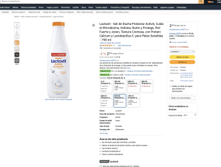 2 Lactovit Gel de Ducha Protector Activit 750 ml por 3,83€