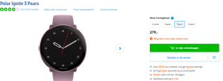 Polar Ignite 3 - Fitness en wellnesshorloge voor €279 bij Coolblue