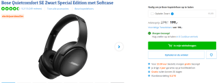 Bose Quietcomfort SE Zwart Special Edition met Softcase voor €199 bij Cool Blue