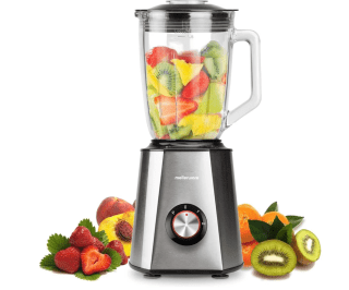 Batidora Mellerware de vaso eléctrica 1500W Jarra cristal 1,5L, 6 cuchillas por 49,99€ (Nuevos usuarios por 37,99€)