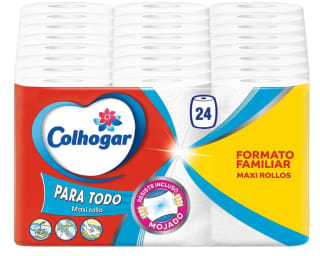 24 rollos de papel de cocina multiusos Colhogar Maxirolls por 22,85€