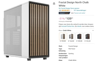 Fractal Design North ATX behuizing voor €109,90 bij Amazon.de