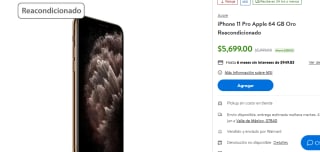 IPhone 11 Pro de 64 GB reacondicionado por $5,699 en Walmart