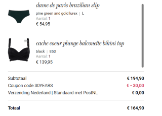 Marlies Dekkers kortingscode voor €30 korting op geselecteerde stijlen