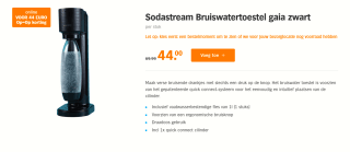 Soda -machine - Sodastream - Gaia - zwart voor €44 bij de AH