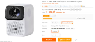 Xiaomi wanbo T4 1080P HD BT Video Projector voor €176,69 bij Tomtop