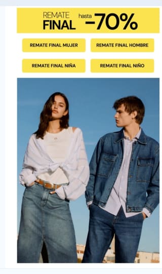 Hasta -70% Remate Final en Springfield.