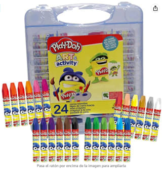 set Play Doh de Ceras Blandas de 24 Colores Variados por 4,17€
