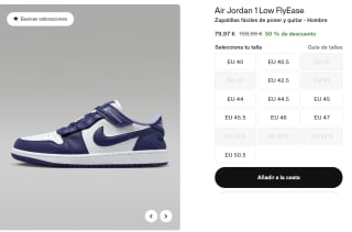 Zapatillas para Hombre Nike Air Jordan 1 Low FlyEase por 79.97€