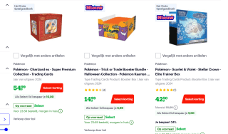 Diverse Pokémon artikelen met tot wel €10 select korting bij Bol