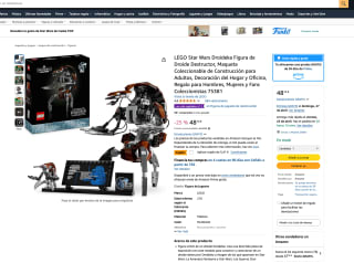 LEGO Star Wars Droideka Figura de Droide Destructor Maqueta Coleccionable de Construcción por 43,33€