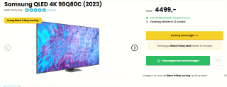 Samsung QLED Q80C 98" Zilver voor €4.499 bij Hellotv