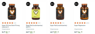 25% korting op eigen merk & 15% korting op top merken bij Vitaminstore