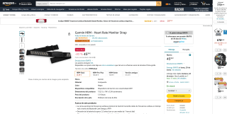 Banda frecuencia cardiaca GARMIN HRM por 45,99€