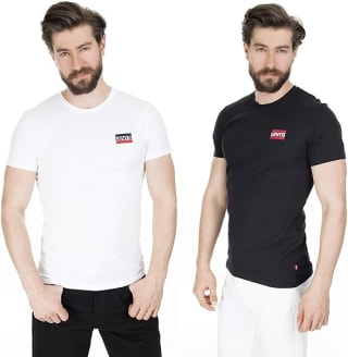2-pack Levi's Heren Crewneck Graphic shirts voor €20 bij Amazon