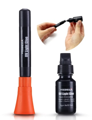 Visbella Pegamento UV con juego de lámpara por 8,64€