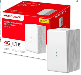 Router Inalámbrico 4G 300Mbps Blanco marca Mercusys modelo MB110-4G por 39,99€