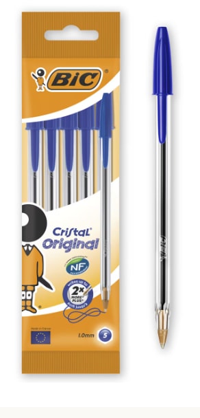 Bic Cristal Original Bolígrafos Blíster de 5 Unidad azul por 1,75€