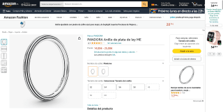 Anillo de plata Pandora por 14€