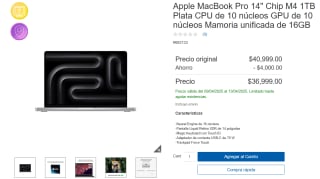 MacBook Pro 14" M4 1TB 16GB por $36,999 | Descuento Costco