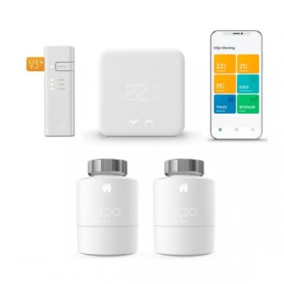 tado° Slimme Bedrade Thermostaat Starter Kit V3+ + Radiatorknoppen 2-pack voor €219,00 bij Tink
