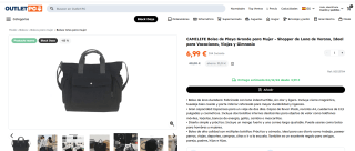 CAMILIFE Bolsa de Playa Grande para Mujer por 6,99€