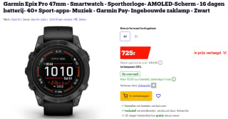 Garmin Epix Pro 47mm - Smartwatch voor €725 bij Bol.com