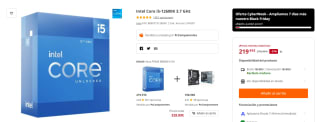 Procesador Intel Core i5-12600K 3.7 GHz por 219,91€