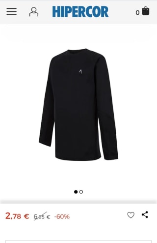 Camiseta térmica de niños Boomerang por 2,78€.