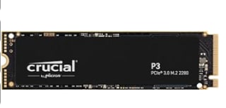 Crucial P3 4To M.2 PCIe Gen3 NVMe SSD interne à 199,99€