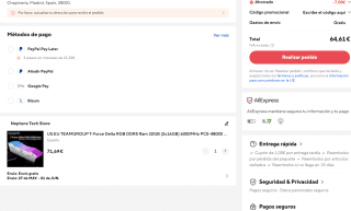 Team Group T-Force Delta RGB DDR5 6000MHz 32GB 2x16GB CL30 Blancas por 64,61€