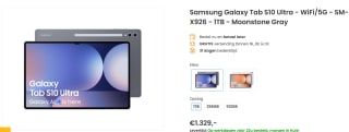 Samsung Galaxy Tab S10 Ultra 5G 1TB tablet voor €1329 bij Phonemarket