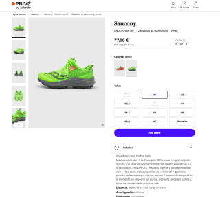 Zapatillas Saucony Endorphin Rift verde por solo 77€