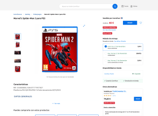 Marvel's Spider-Man 2 PS5 por tan solo 40€