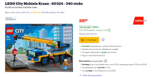 LEGO City Mobiele Kraan voor €29,99 bij Bol.com