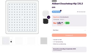 Allibert Douchekop Hip 20,3 cm voor €19,95 bij iBOOD