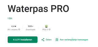 Waterpas PRO voor Android gratis