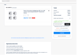 4 Enchufes inteligentes con WIFI y puerto USB por solo 17,95€