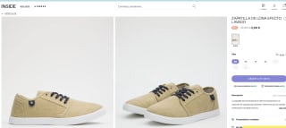 Zapatilla de lona efecto lavado Inside por solo 3,99€