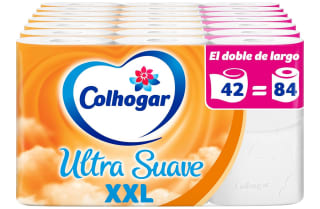 Papel Higiénico Suave Colhogar Ultra Suave XXL 7x6 Paquete con 42 Rollos Extra Grandes 2 Capas por solo 20,32€