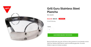Grill Guru Stainless Steel Plancha met 50% korting