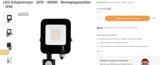 LED Bouwlamp met Bewegingssensor - LED Schijnwerper voor €6,95 bij Ledlichtdiscounter