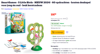 SmartGames 5 Little Birds voor €19,99 bij Bol