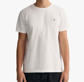 GANT Solid heren T-shirt wit voor €15,33 bij Amazon.nl