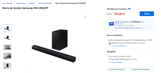 Barra de Sonido Samsung HW-C450/ZF por 135,20€