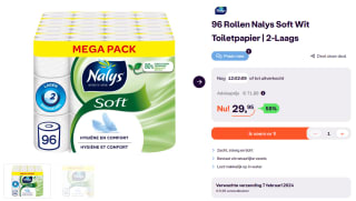 96 rollen Nalys Soft toiletpapier voor €29,95