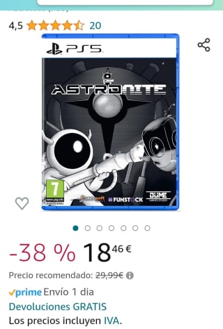 Astronite PlayStation 5 por 18,46€.